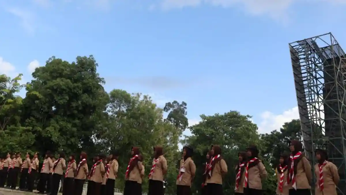 40 Pramuka Ikuti Perkemahan Bela Negara di Bumi Perkemahan RTH Hutan Kota Langsa