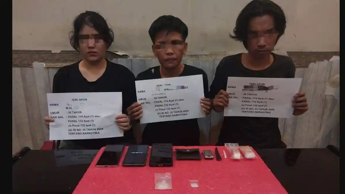 3 Pengedar Ditangkap Polisi di Rumah Kontrakan Eka Jaya Kota Jambi