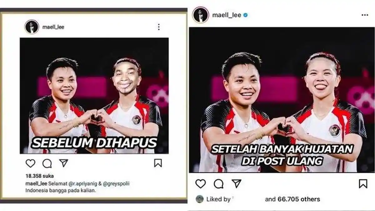 Unggah Foto Meme Greysia Polii, Maell Lee Dikecam Habis-habisan, Netizen : Fix Kena Mental