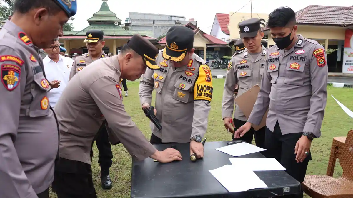 Polres Merangin Cek Kelengkapan Senjata Api Anggota, Antisipasi Hal-hal Tak Diinginkan