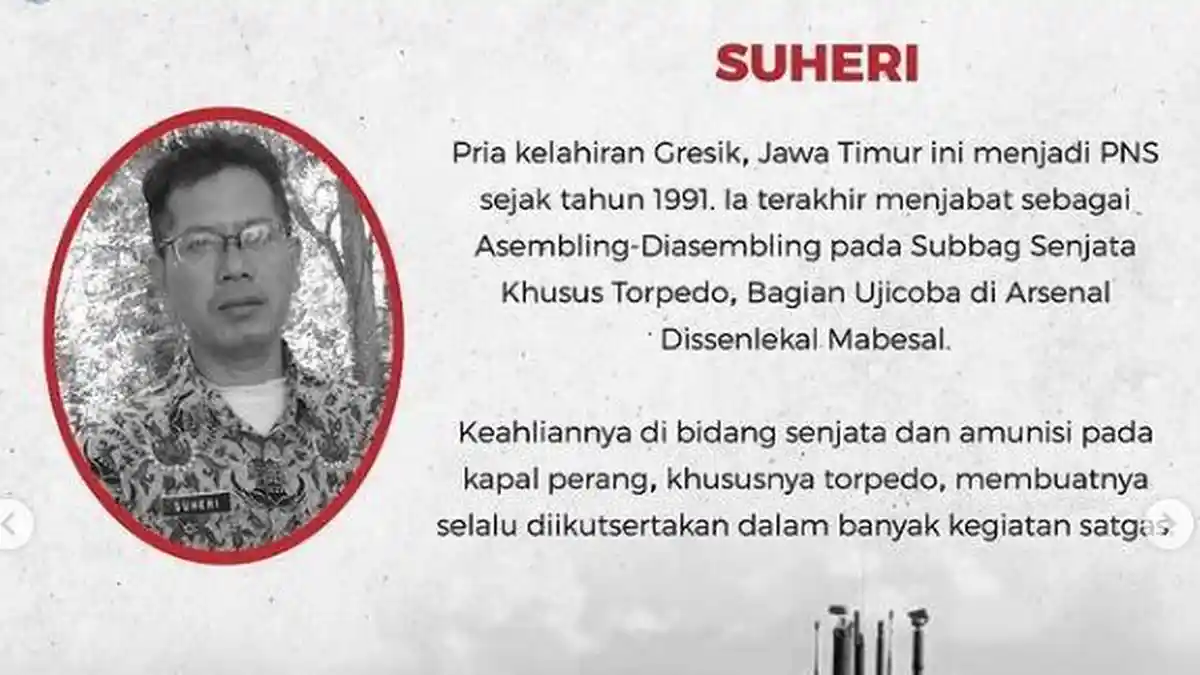 Suheri, Satu-satunya PNS di KRI Nanggala-402, Ahli Torpedo hingga Sosok Almarhum