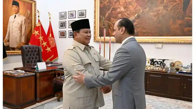 Wakil Perdana Menteri Qatar Sheikh Saoud Bertemu Prabowo di Istana