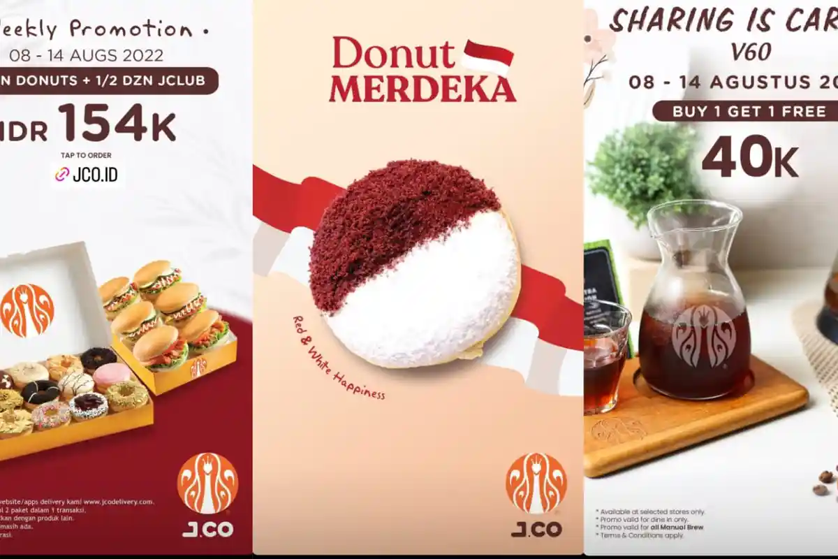 DISKON! Promo J.CO Hari Ini 10 Agustus 2022, Satu Lusin Donut dan 6 Jclub Rp 154.000