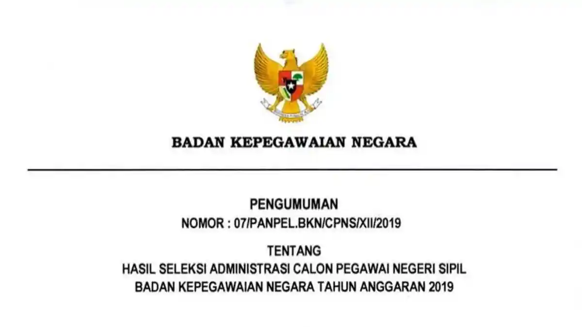 Update CPNS 2019: Daftar Instansi yang Belum Umumkan Hasil Seleksi Administrasi