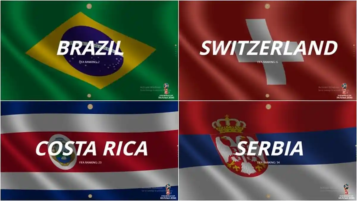 Piala Dunia 2018, Ini Profil Lengkap 4 Negara Grup E Brazil, Switzerland Kosta rika dan Serbia
