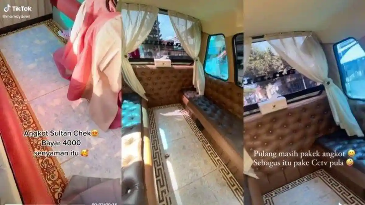 Viral 'Angkot Sultan' yang Dilengkapi Sofa, CCTV dan Lantai Keramik, Penumpang Cuma Bayar Rp 4 Ribu