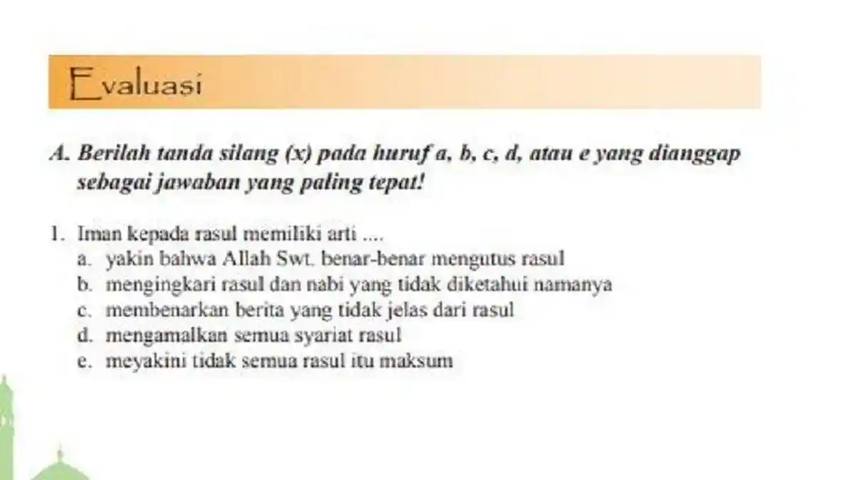 Kunci Jawaban PAI Kelas 11 Halaman 116-117, Evaluasi : Rasul-Rasul ...