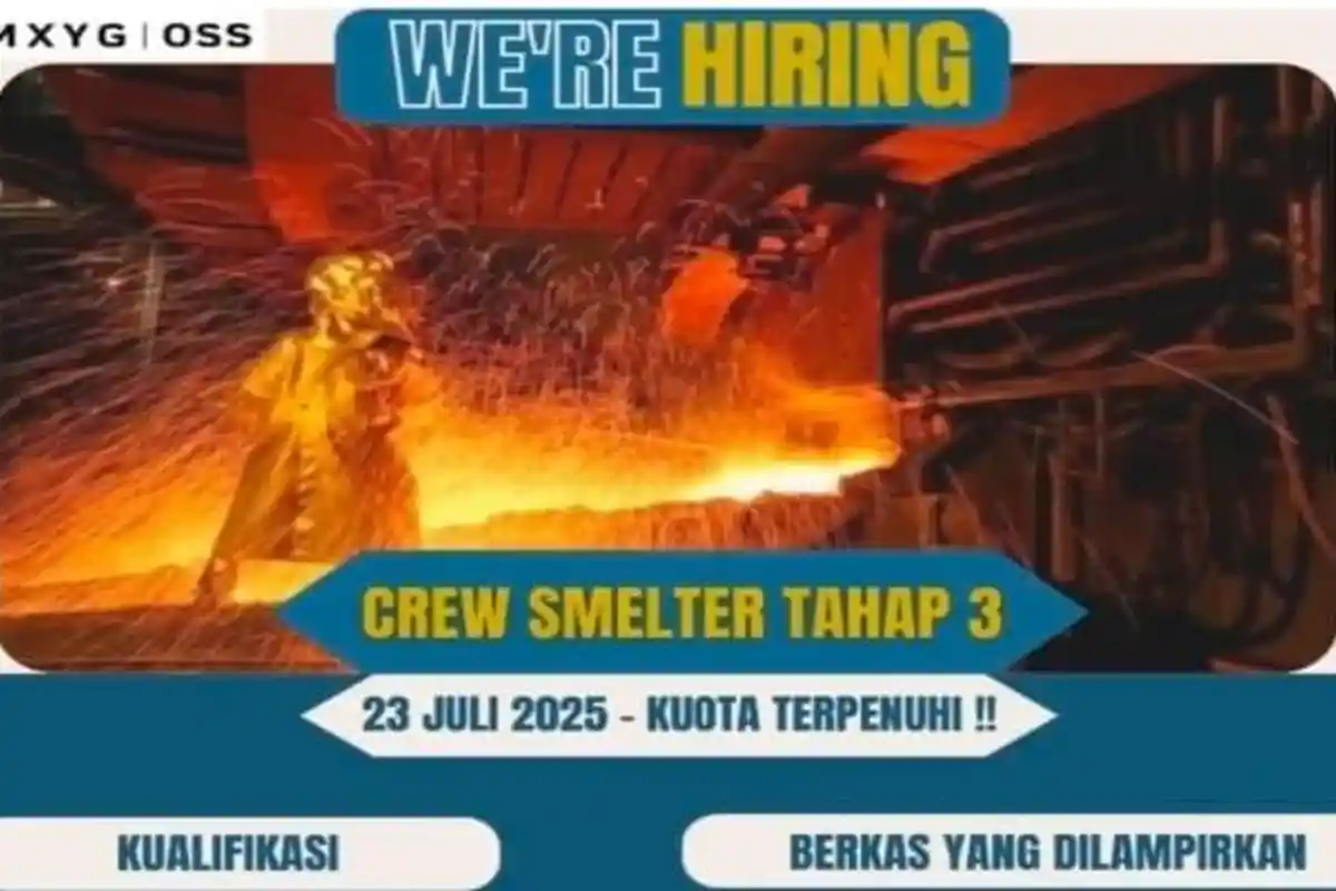 Link Loker Tambang PT OSS Morosi Konawe Sulawesi Tenggara, Posisi Crew Smelter Tahap 3