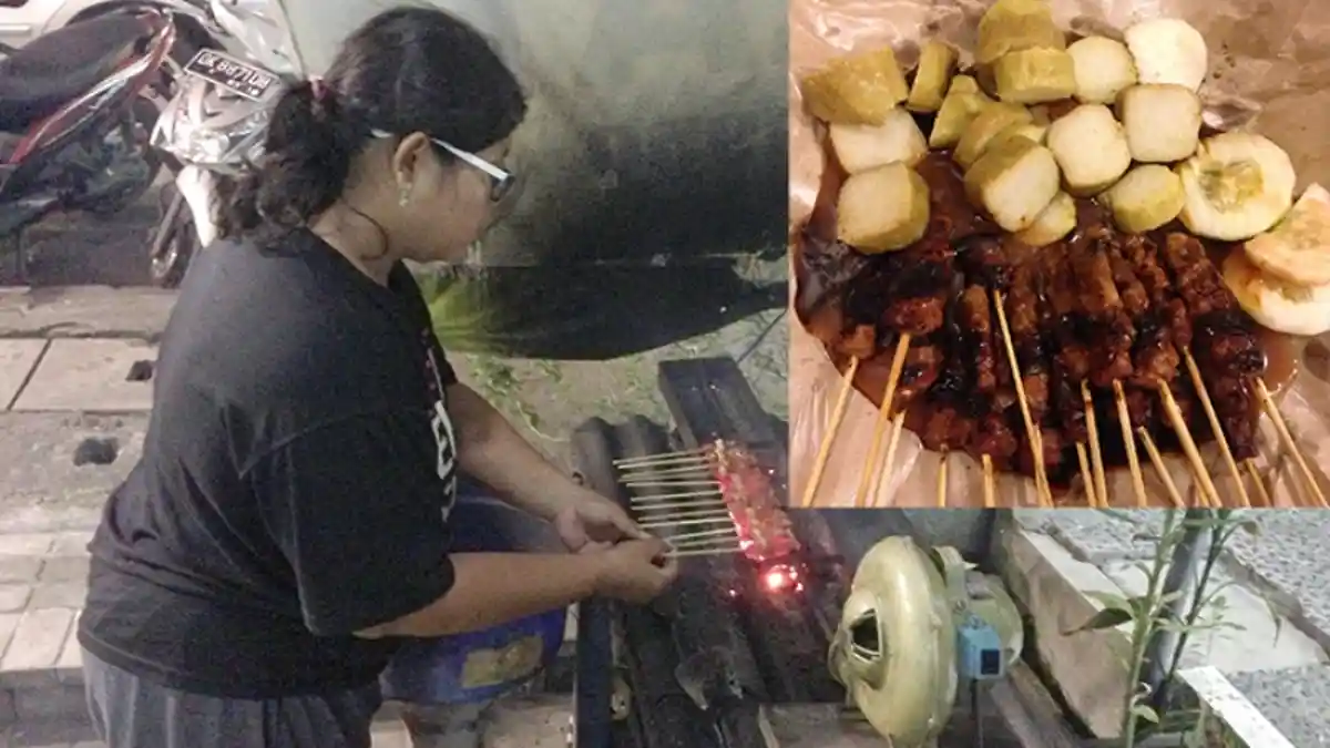 Jualan Sate Babi 66 Tahun Hidupi Keluarganya di Bali