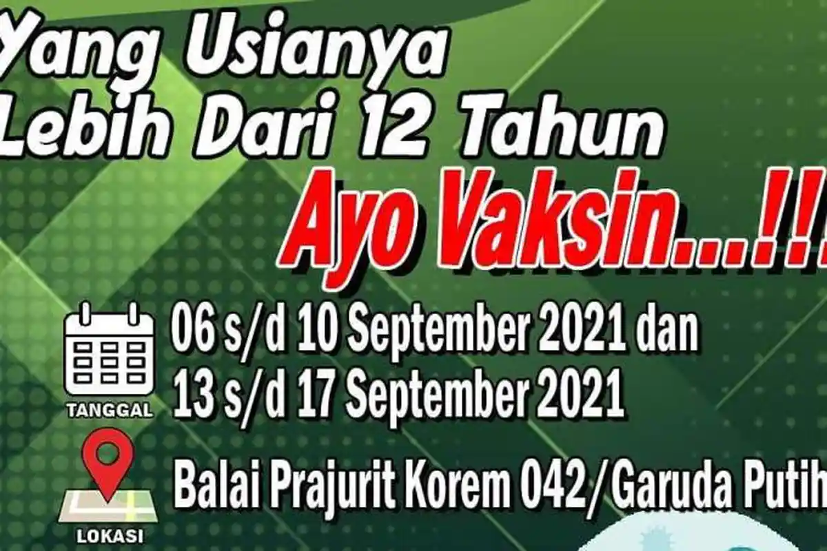 Sasar Tenaga Pengajar dan Pelajar, Korem dan Polda Jambi Gelar Vaksinasi Massal