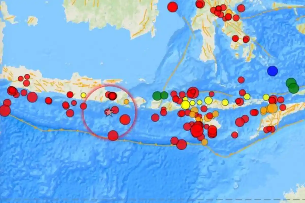 Gempa Bumi Terkini dengan SR 3,2 Menguncang Wilayah Pulau Jawa, Indonesia BMKG: Kedalaman 10Km