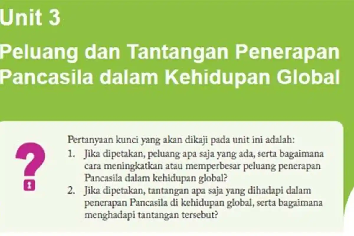 Soal PPKN Kelas 11 SMA Kurikulum Merdeka, Kunci Jawaban Soal Refleksi Unit 3 Halaman 52
