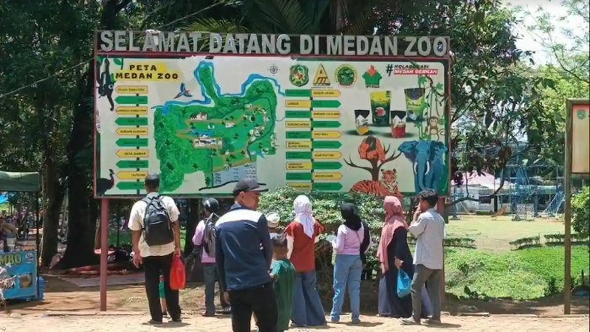 Pengunjung Medan Zoo Merosot saat Hari Kedua Lebaran 2023
