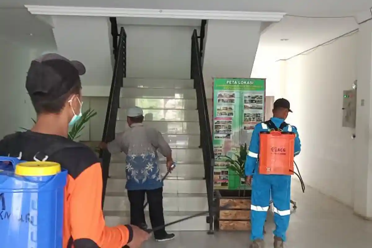 Penanganan Covid-19 di Samarinda, BPBD Sterilkan Kantor Kecamatan Jelang Penghitungan Suara Pilkada