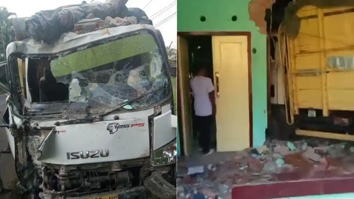 1 Rumah di Musi Rawas Hancur Usai Ditabrak Truk Sayur, Sopir Dikabarkan Luka Parah