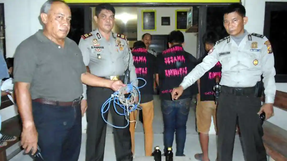 Tiga ABG Bawa Air Keras saat Tawuran Ditangkap Polisi
