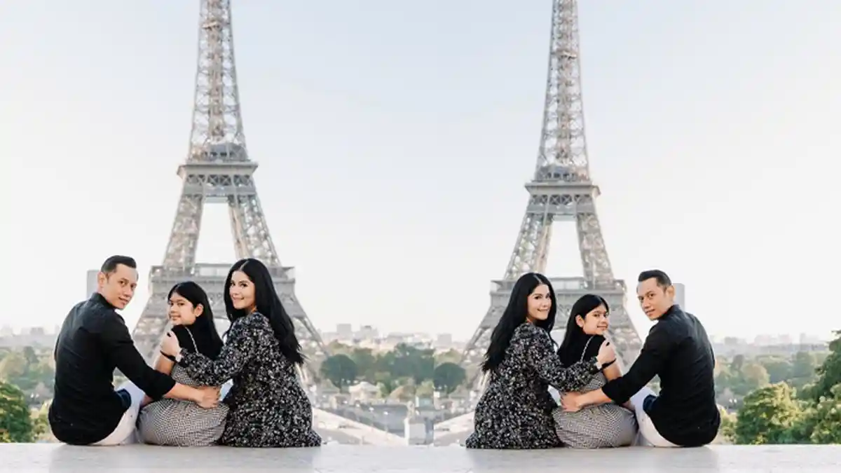 Foto Mesra Bareng Agus Harimurti Yudhoyono di Perancis, Perut Annisa Pohan jadi Sorotan, Hamil?