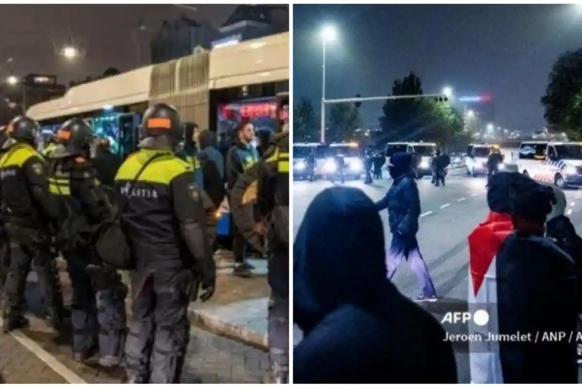 Kericuhan Besar Suporter Klub Israel Dihajar Fans Ajax, Disuruh Ucap Free Palestine Baru Ditolong