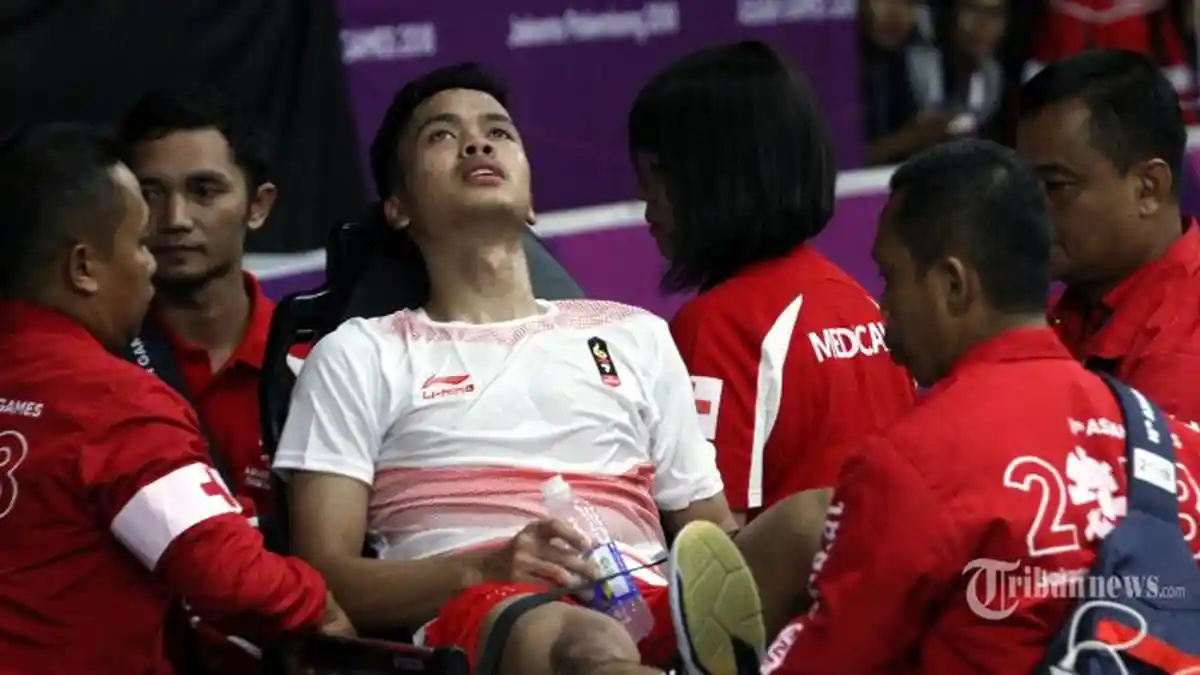 Kram Kaki saat Laga kontra Shi Yuqi, Anthony Sinisuka Ginting Sudah Bisa Jalan dan Makan Enak