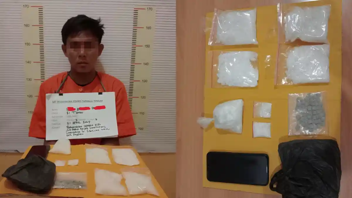 Polres Tapteng Tangkap Pengedar Sabu dan Ekstasi di Sibuluan Nauli
