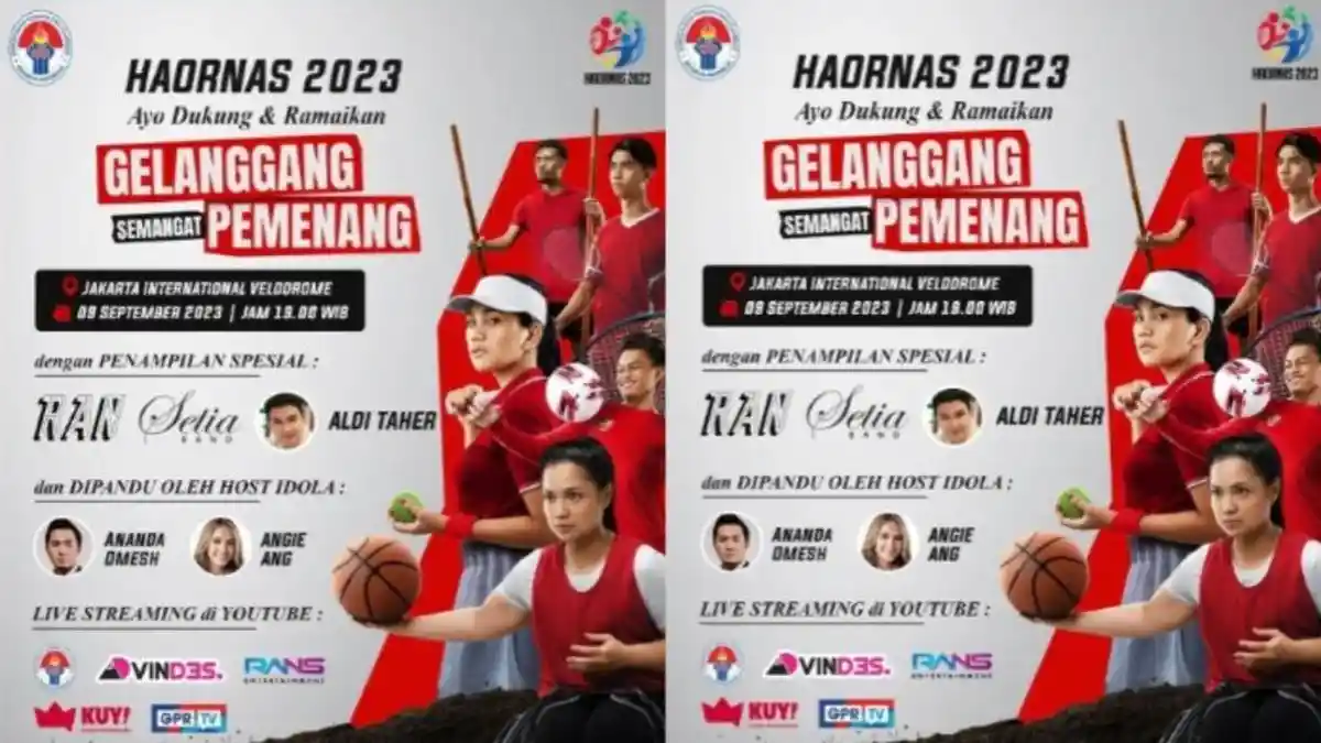Link Streaming Acara Puncak Haornas 2023: YouTube Kemenpora, Kominfo, hingga Rans Entertaiment