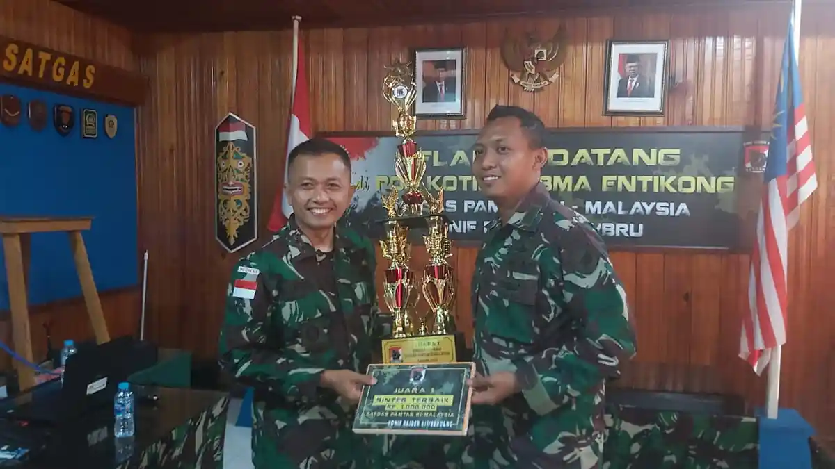 Sambut HUT RI ke-75, Satgas Yonif Raider 641 Gelar Lomba Antar Pos