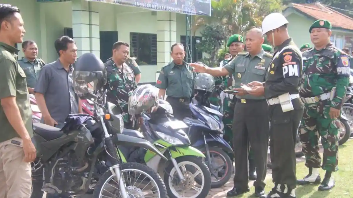 Kodim 0812/Lamongan Cek Kendaraan Dinas Bersama Subdenpom