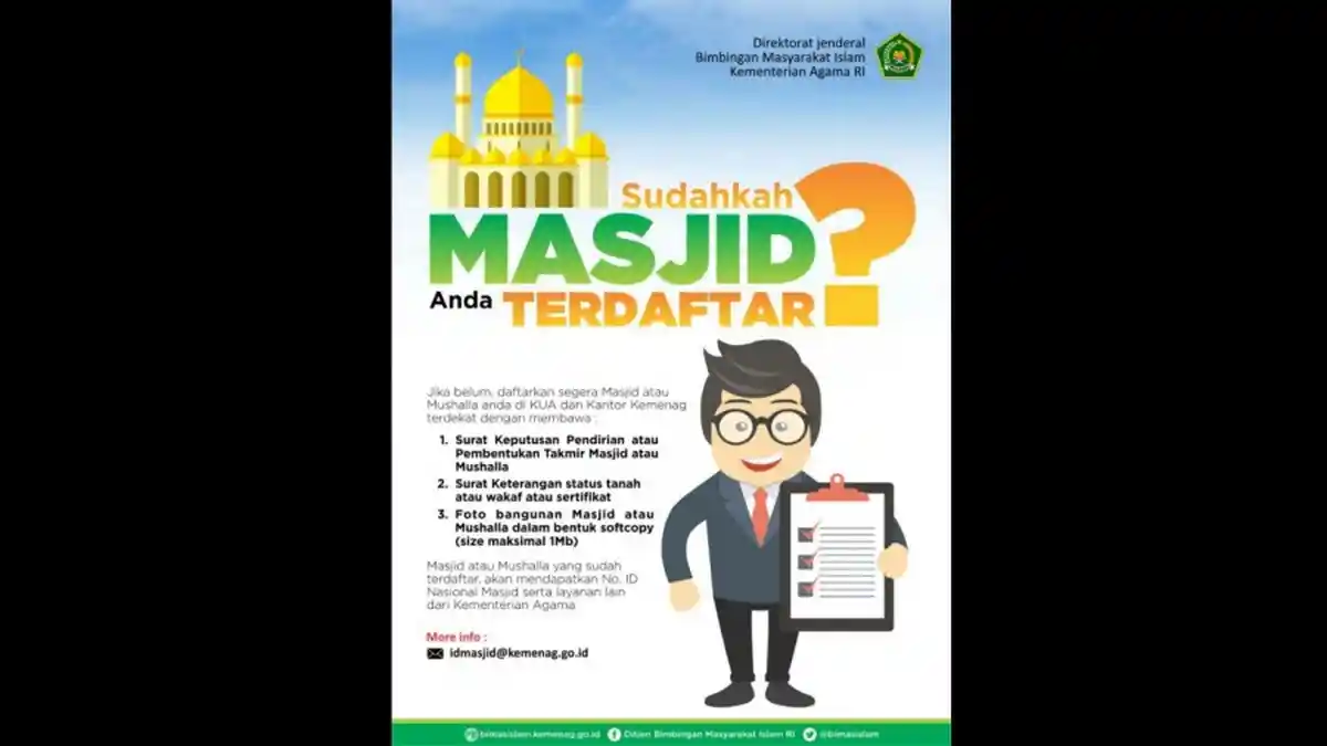 Cara Daftar SIMAS Kemenag untuk Masjid dan Mushala