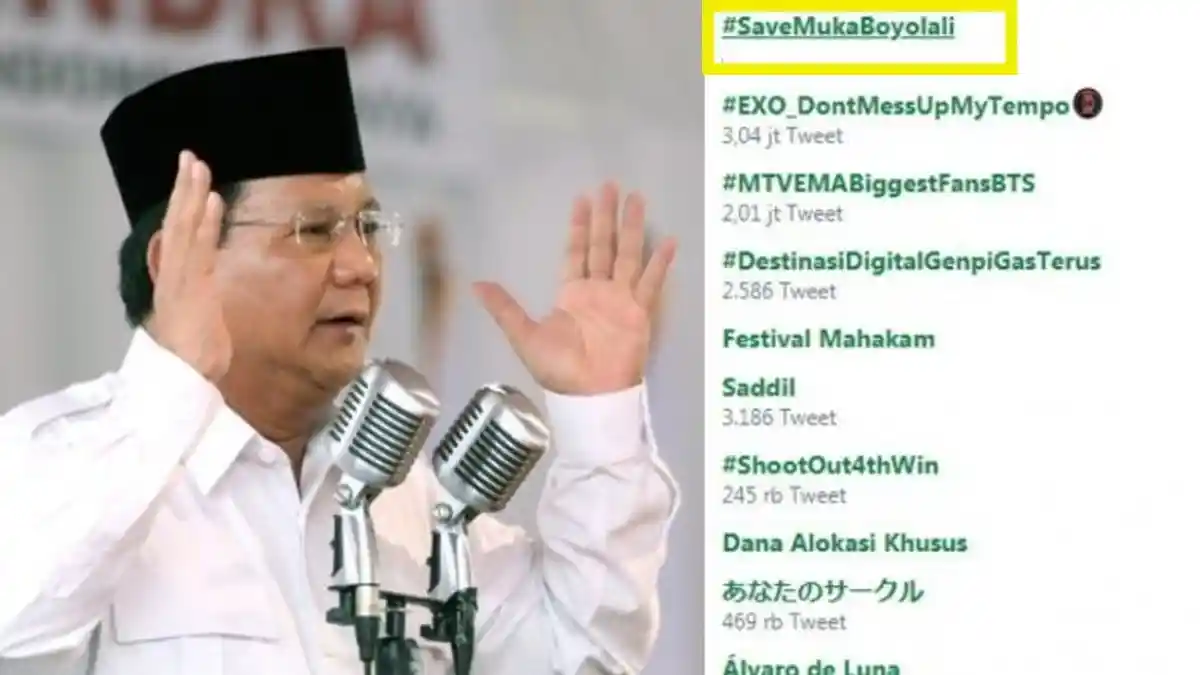 Tagar #BoyolaliBermartabat Trending di Twitter Setelah Warga Gelar Aksi Tanggapi Pidato Prabowo