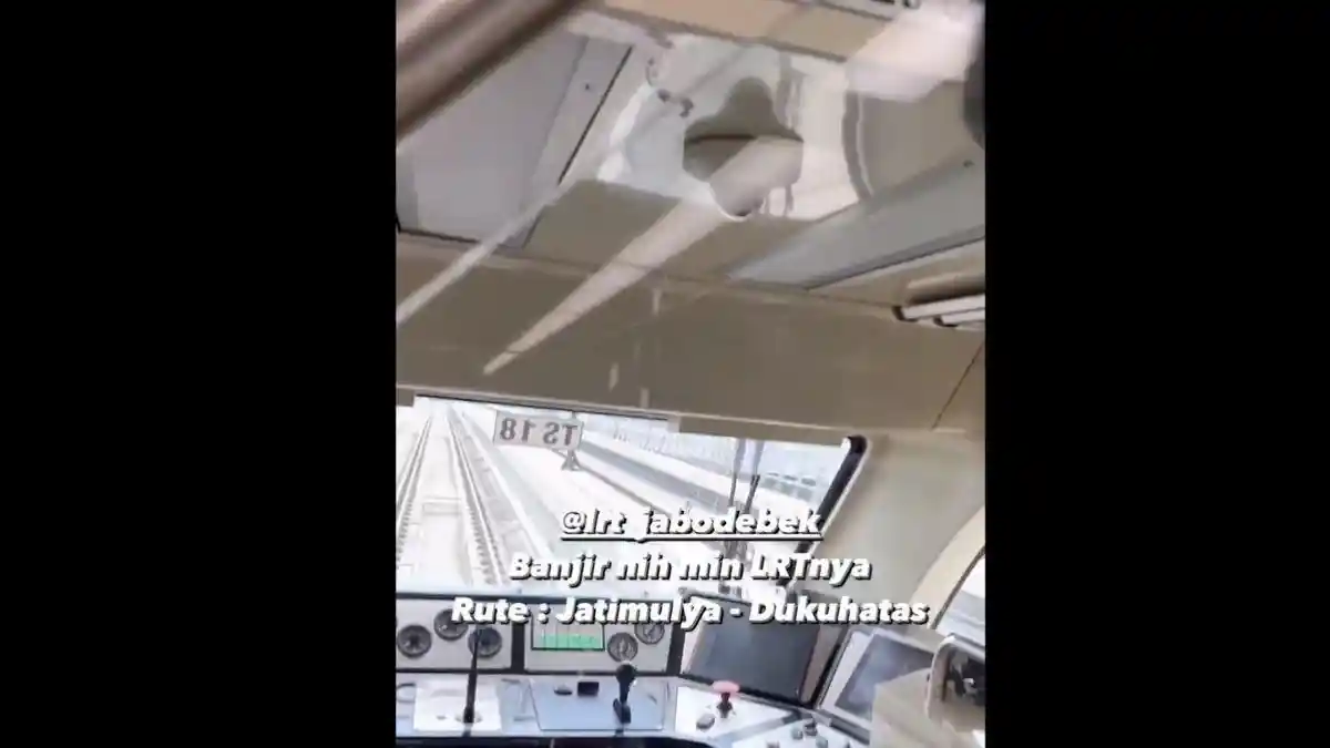 Video Viral AC di LRT Jabodebek Bocor, Air Merembes ke Gerbong Penumpang