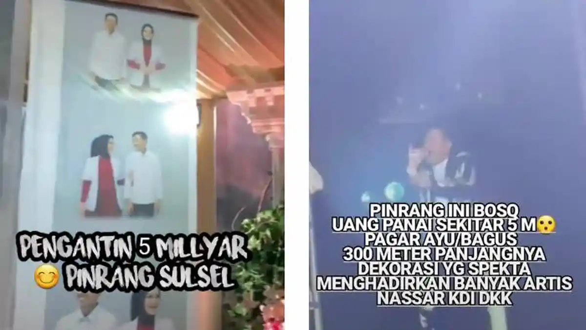 VIRAL Pernikahan Mewah di Pinrang, Uang Panai Capai Rp 5 Miliar, Ada Banyak Artis hingga King Nassar