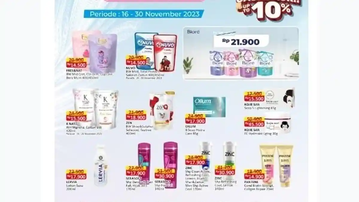 Promo Deterjen Skincare MURAH di Alfamart 22-25 November 2023 Rinso Bubuk Rp19.900 Kojiesan Rp13.900