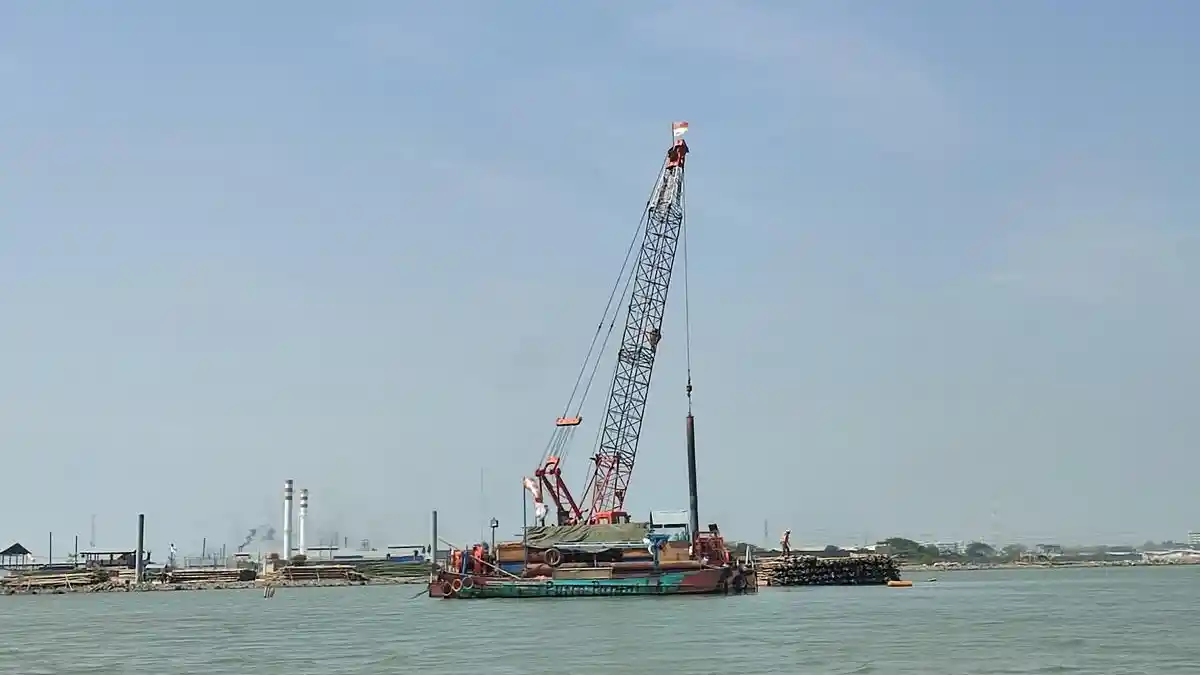 Penampakan Pembangunan Giant Sea Wall di Semarang, Ramai Dibahas di Debat Capres