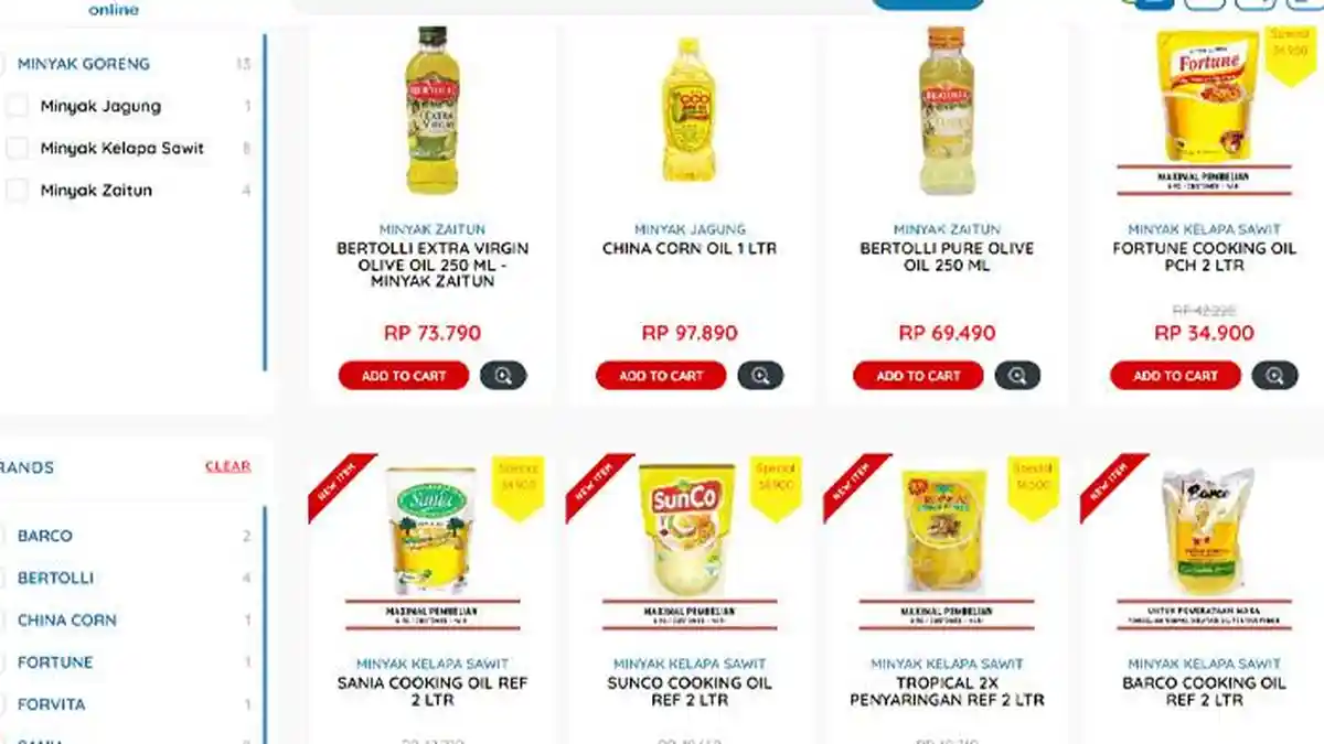 Harga Minyak Goreng di Hypermart Hari Ini Kamis 23 Maret 2023: Diskon Tropical 2L Jadi Rp 34.900