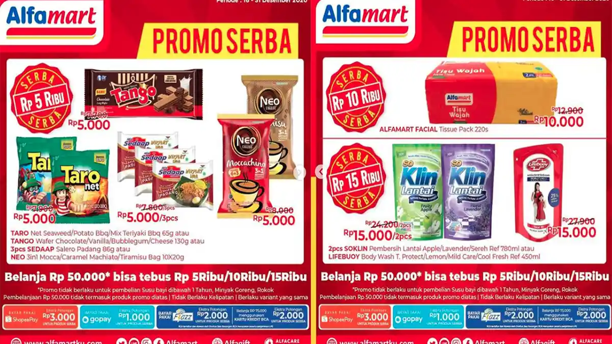 TERBARU Promo Alfamart 23 Desember 2020 Diskon Spesial Susu Snack hingga Deterjen, Cek Promo Lainnya