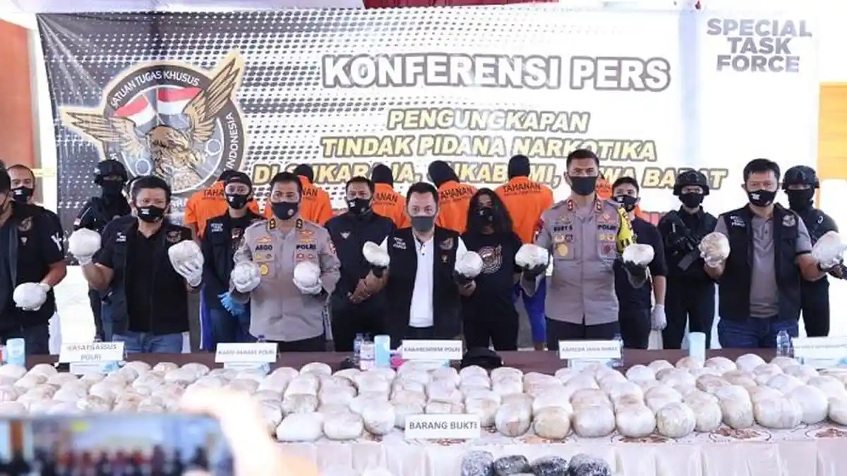 Polri Gagalkan Penyelundupan 159 Kg Sabu Jaringan Internasional