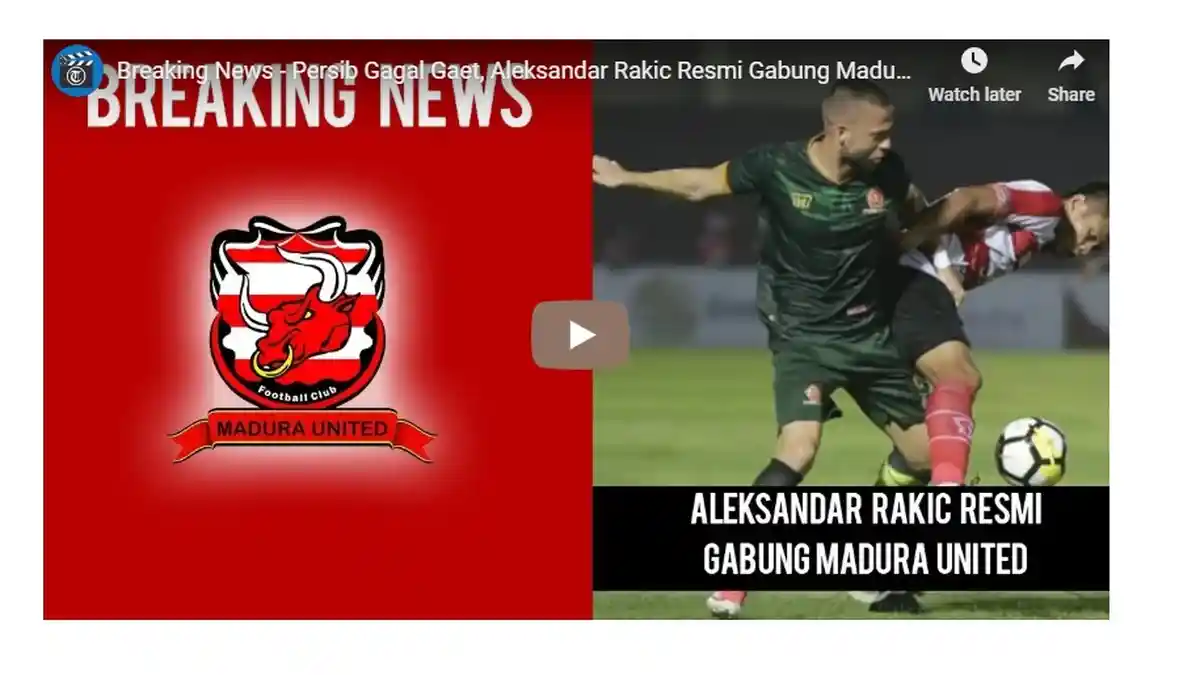 Persib Bandung Gagal Gaet Top Scorer Liga 1 2018, Aleksandar Rakic