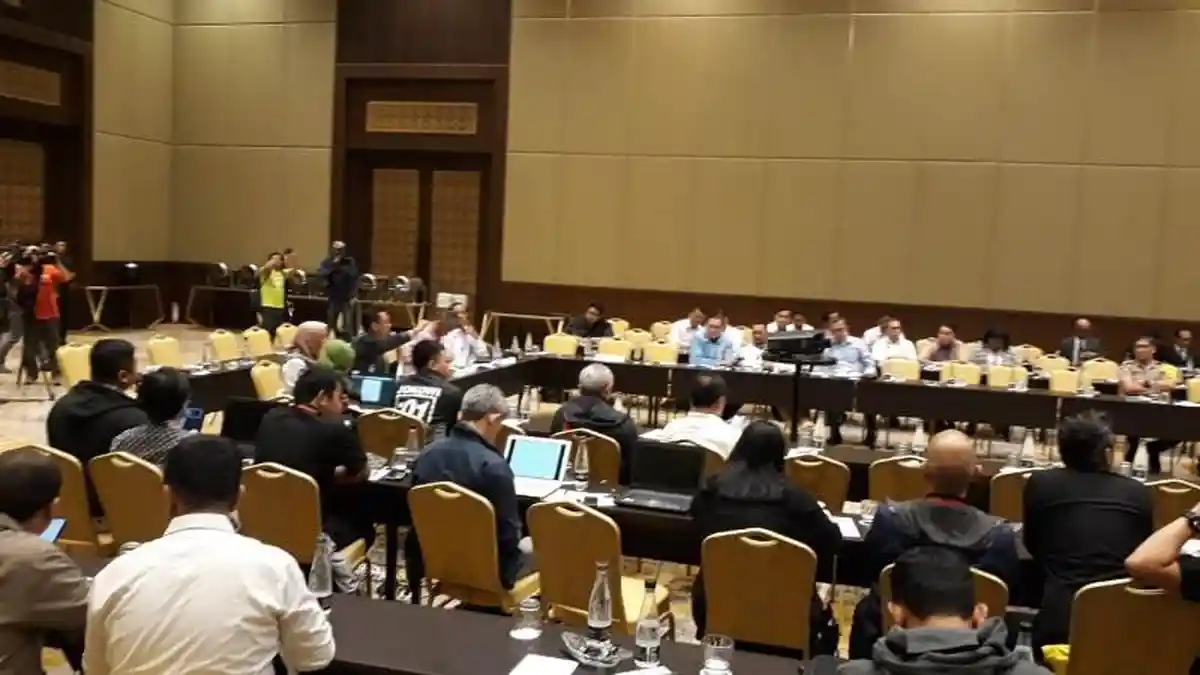 KPU Gelar Rapat Koordinasi Protokoler dan Pengamanan Debat Ketiga di Hotel Sultan