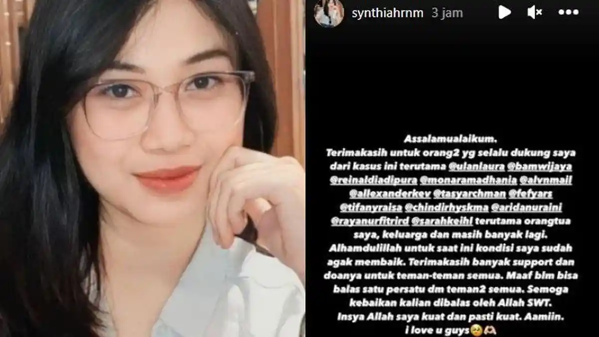 Klarifikasi Synthia Harnum, Wanita Dianiaya Mantan Pacarnya yang Polisi di Bandung, Merasa Tertekan