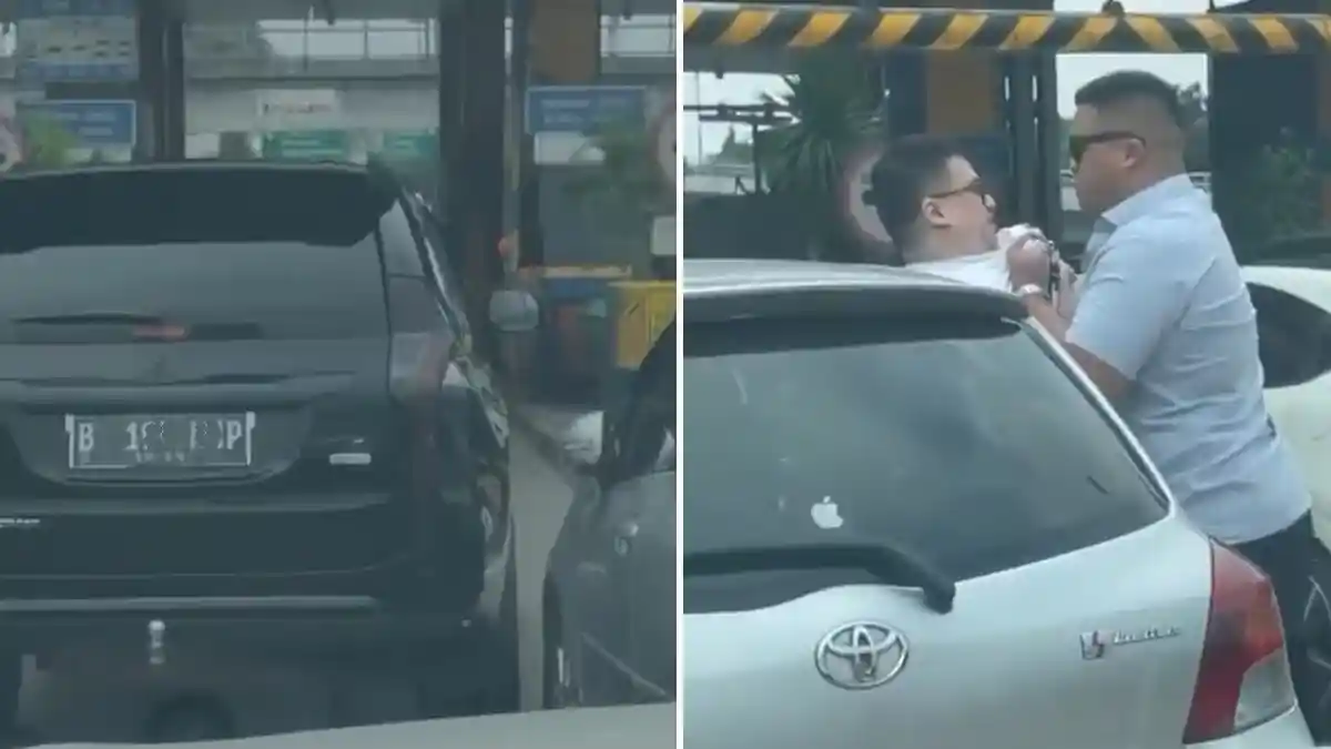 Gagal Kejar Alphard, Sopir Pajero Tampar Pengemudi Yaris