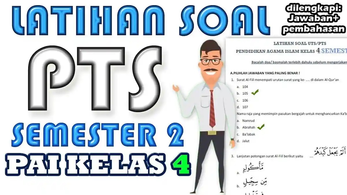 30 Kunci Jawaban PTS PAI Kelas 4 SD/MI Semester 2 Kurikulum Merdeka, Soal Sumatif Tengah Semester