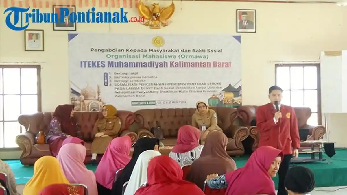 ITEKES Muhammadiyah Kalbar Gelar Program Kerja Kemahasiswaan di Dinas Sosial Mulia Dharma