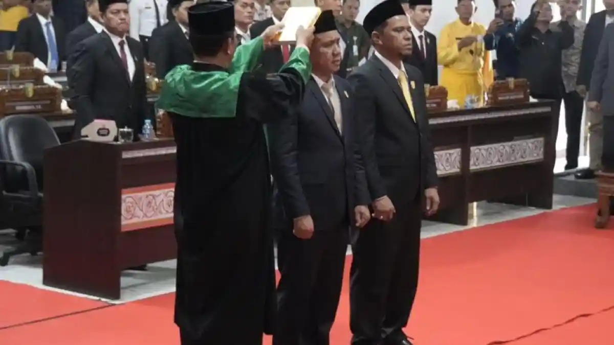 DPRD Kuansing Gelar Rapat Paripurna Pengucapan Sumpah Janji Pimpinan Definitif Periode 2024-2029