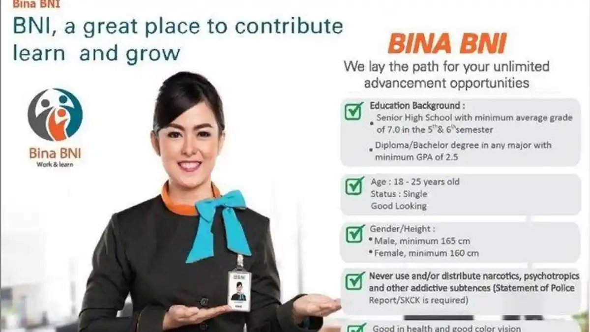 Info Lowongan Kerja di BUMN, Bank BNI dan PT Pos Indonesia Buka Loker Terbaru, Ada 7 Posisi