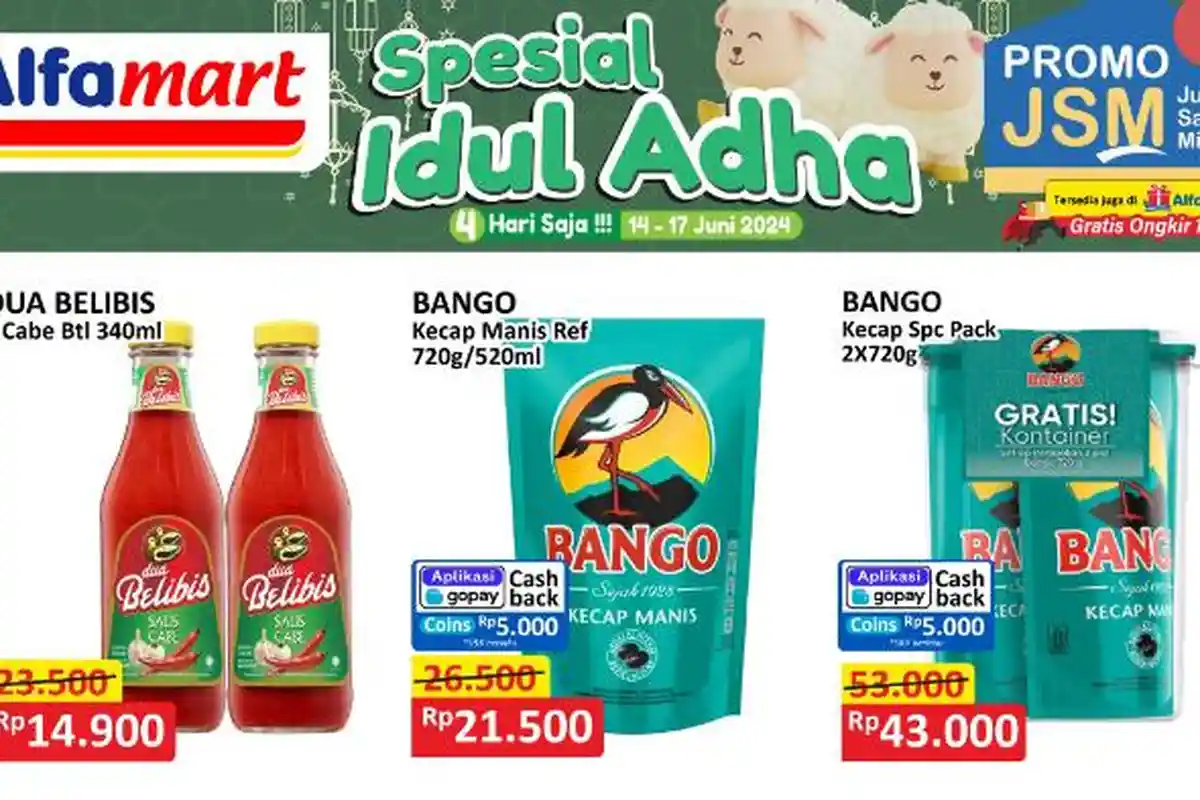 Promo JSM Alfamart Spesial Idul Adha Berlaku selama 4 Hari 14 - 17  Juni 2024