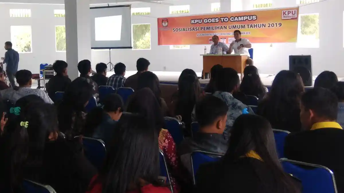 KPU Karo Sosialisasikan Pemilu 2019 kepada Mahasiswa, Ini Harapan Gemar Tarigan