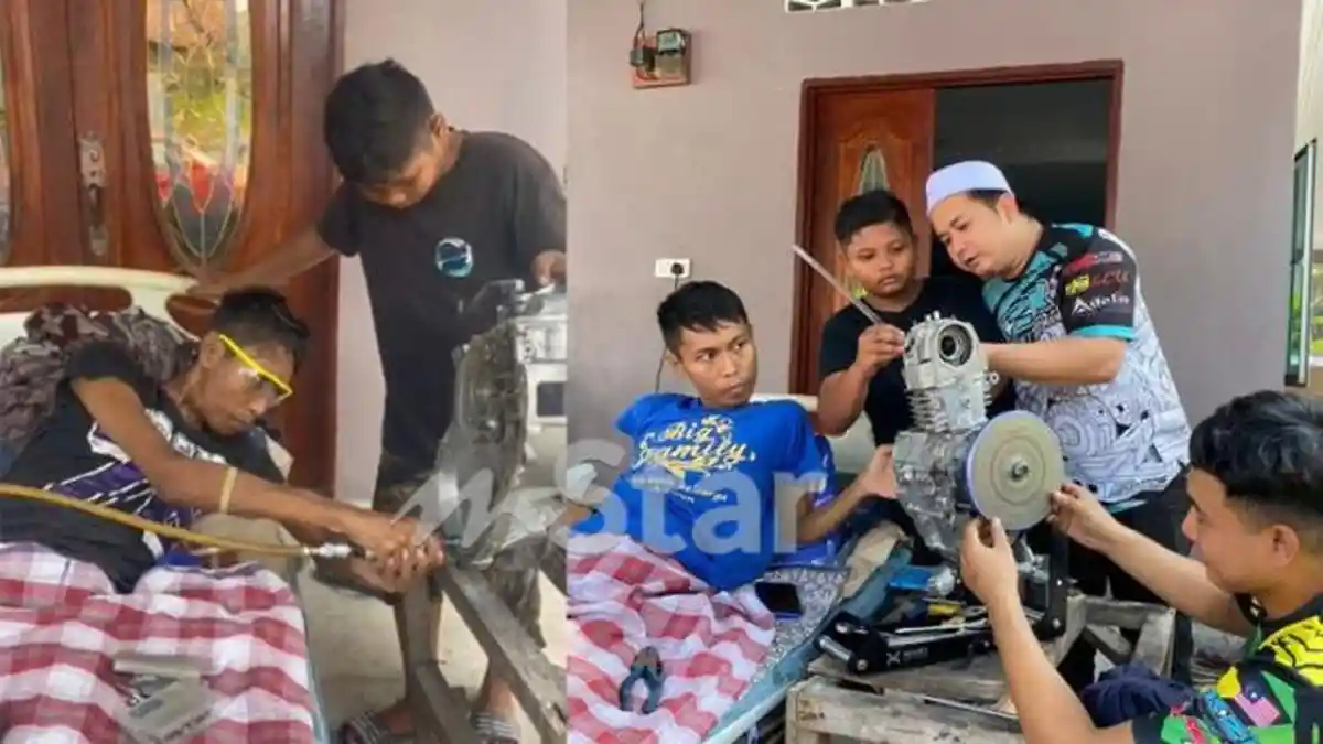 Lumpuh Akibat Kecelakaan, Pria Tak Berdiam Diri, Kerja di Atas Kasur, Buka Bengkel di Halaman Rumah