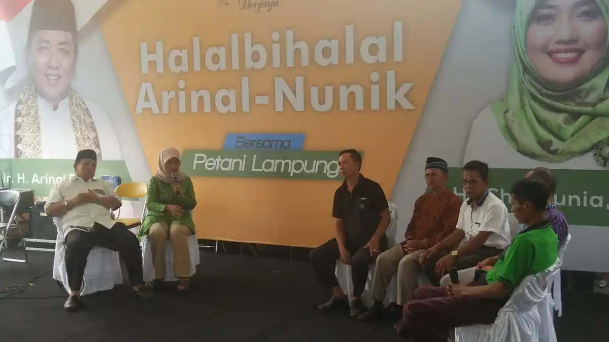 Menang Versi Hitung Cepat, Arinal-Nunik Temui Para Petani Lampung