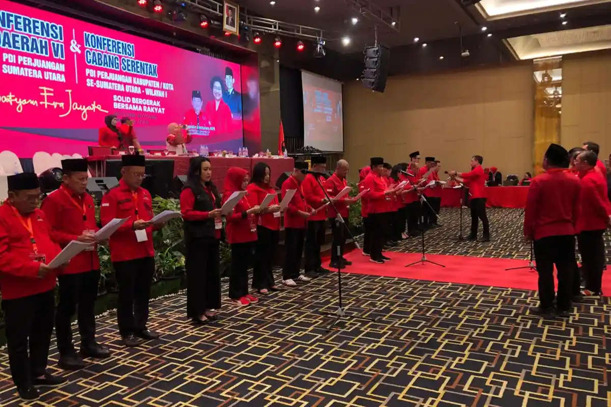 Rapidin Simbolon Pimpin Lagi PDIP Sumut 2025-2030, Berikut Susunan Pengurus