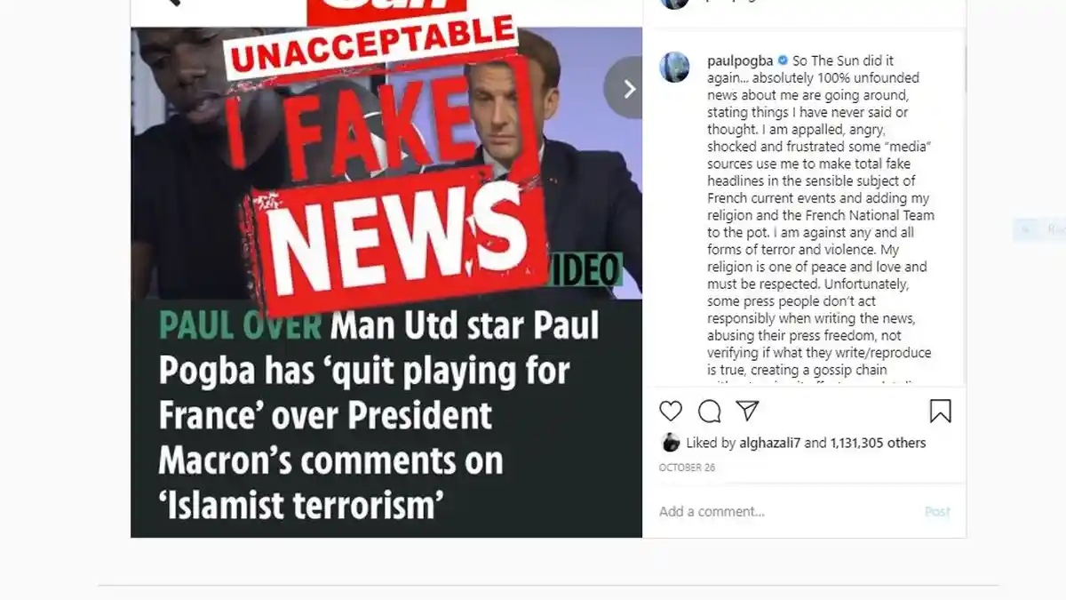 Paul Pogba Tidak Keluar dari Timnas Prancis karena Pernyataan Presiden Macron Soal Islam